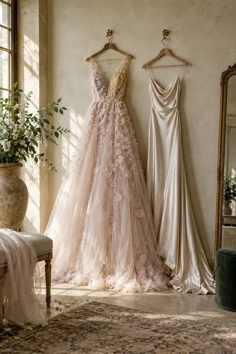 Vestidos de novia de color: rosa, negro, rojo y más