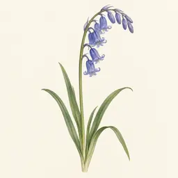 Campanilla Azul (ilustración botánica)