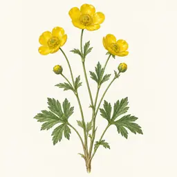 Botón de Oro (ilustración botánica)
