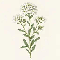 Candytuft (ilustración botánica)