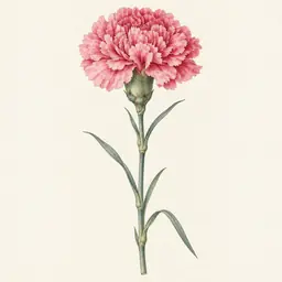 Clavel (ilustración botánica)