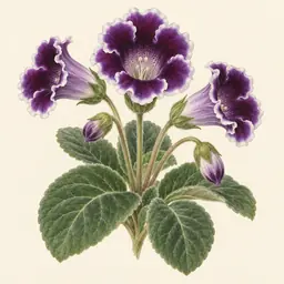 Gloxinia (ilustración botánica)
