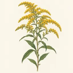 Solidago (ilustración botánica)
