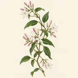 Jazmín (ilustración botánica)