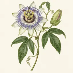 Pasión (Flor) (ilustración botánica)
