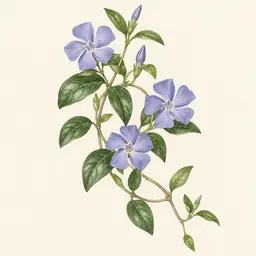 Hierba Doncella (ilustración botánica)