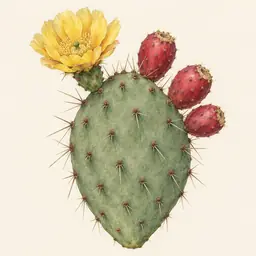 Higo Chumbo (ilustración botánica)