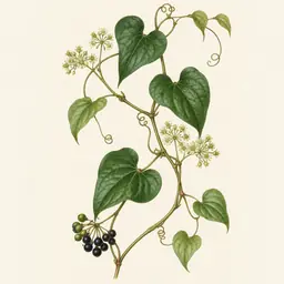 Zarzaparrilla (ilustración botánica)