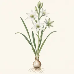 Estrella de Belén (ilustración botánica)