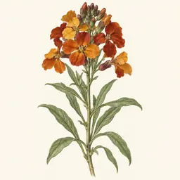 Alelí (ilustración botánica)