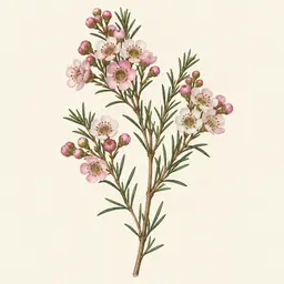 Wax Flower (ilustración botánica)