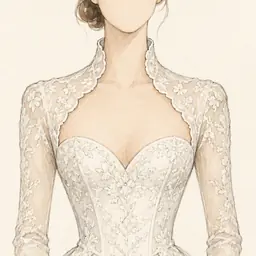 Escote reina Ana (ilustración)