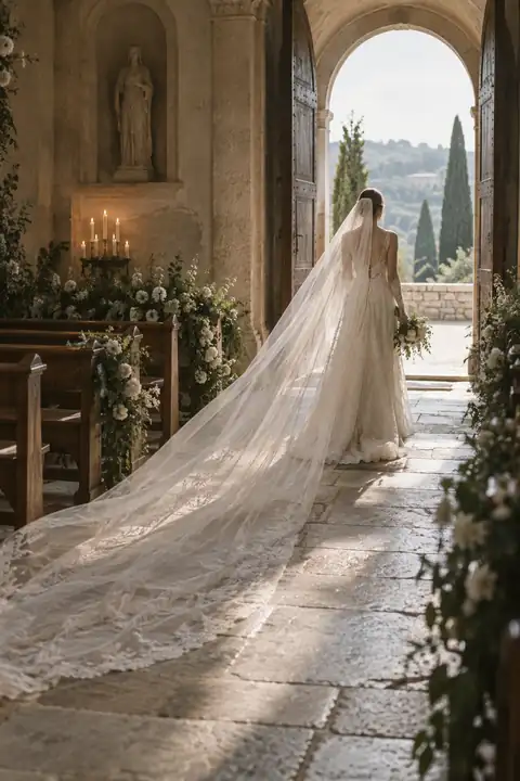 Tipos de velos de novia: largos, estilos y cómo llevarlos